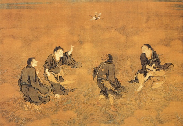 Four Immortals Pay Homage to the God of Longevity by shang xi.jpg
